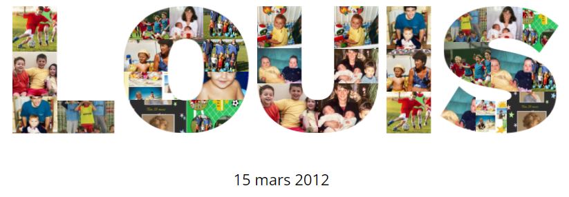 Montage photo avec le prénom